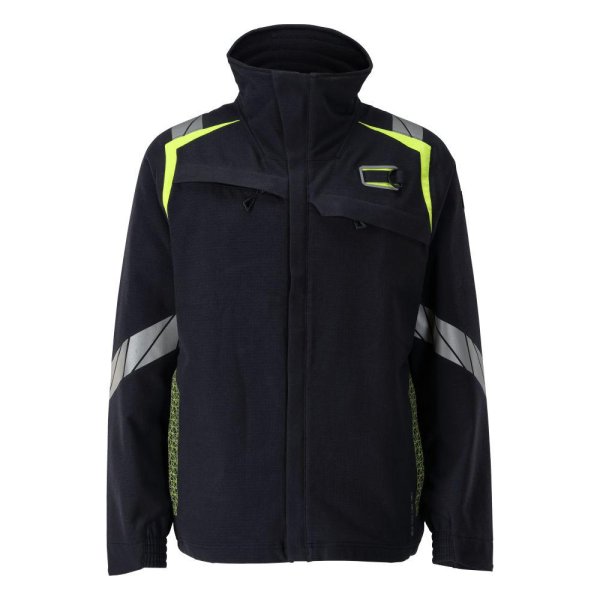 Zoom bild av Jacka, mörk marin/gul