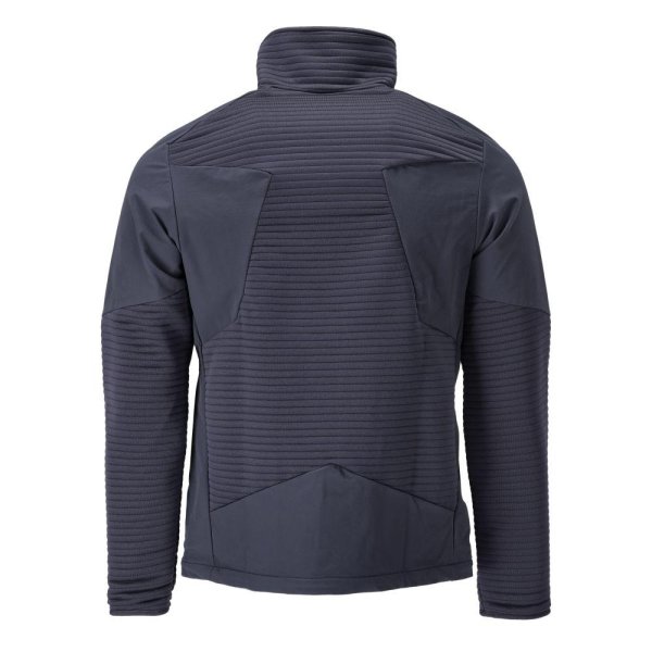 Zoom bild av Fleecetröja med zip och foder | Mörk Marin