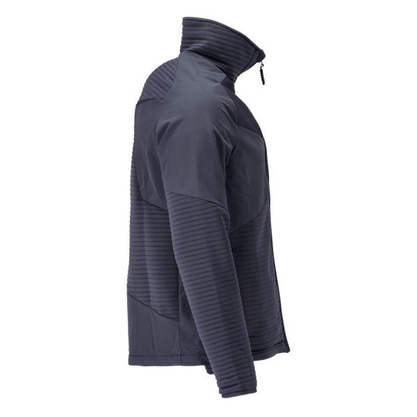 Zoom bild av Fleecetröja med zip och foder | Mörk Marin