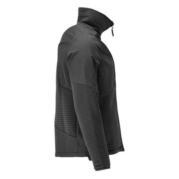 Zoom bild av Fleecetröja med zip och foder | Svart