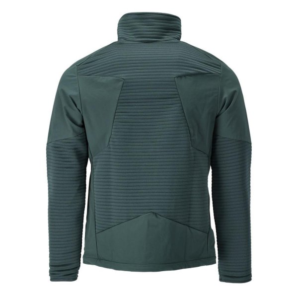 Zoom bild av Fleecetröja med zip och foder | Skogsgrön