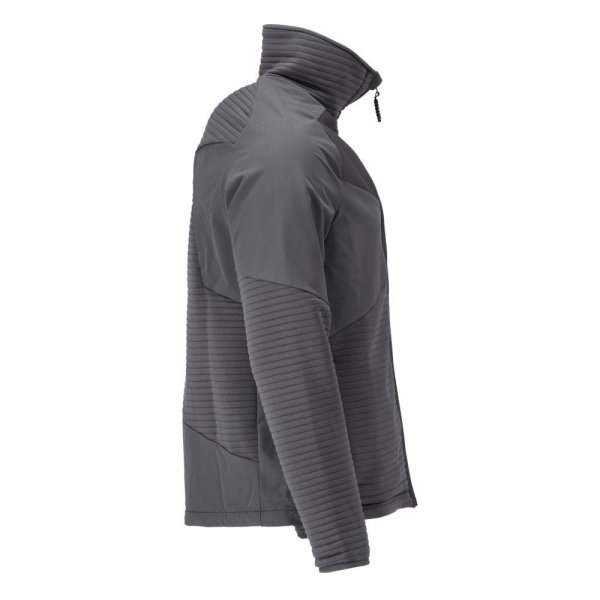 Zoom bild av Fleecetröja med zip och foder | Stengrå