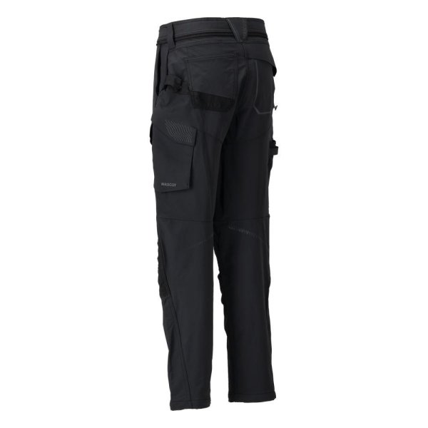 Zoom bild av Byxor dam med knäfickor, svart