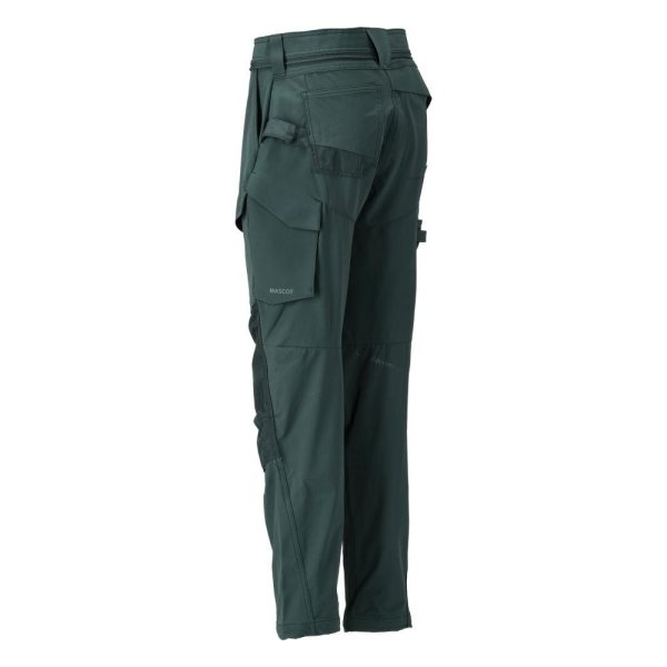 Zoom bild av Byxor dam med knäfickor, skogsgrön