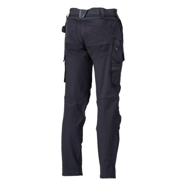 Zoom bild av Byxor med knäfickor, mörk marin