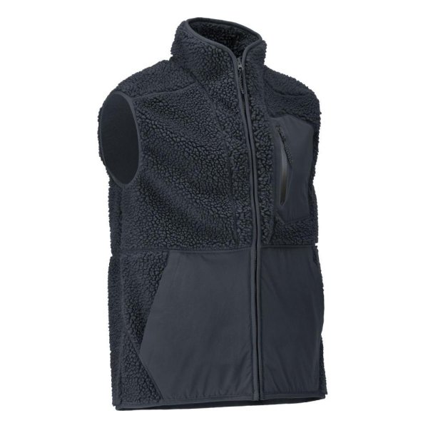 Zoom bild av Fiberpälsväst med blixtlås Herr | Mörk marin