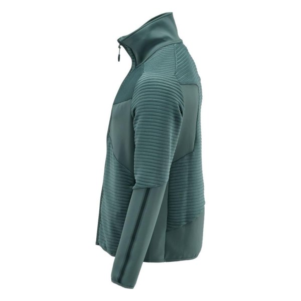 Zoom bild av Fleecetröja med blixtlås | Ljus Skogsgrön