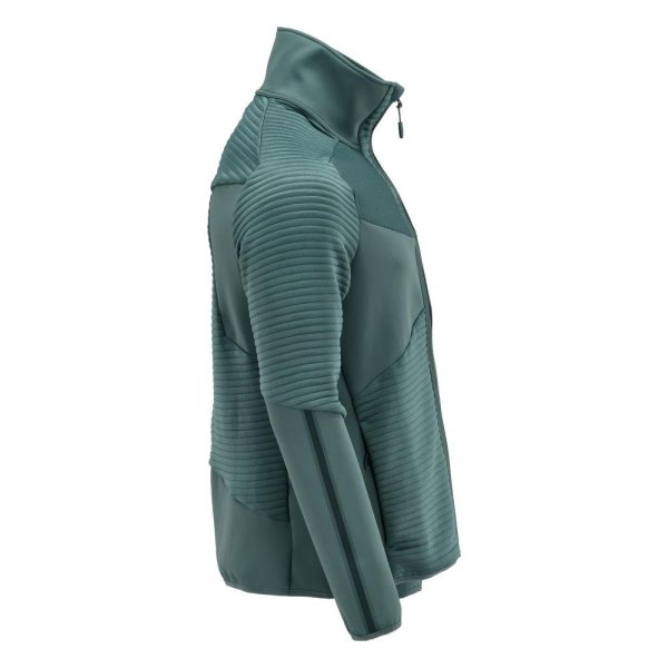 Zoom bild av Fleecetröja med blixtlås | Ljus Skogsgrön