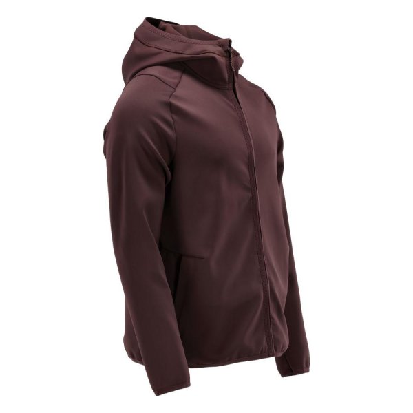 Zoom bild av Fleecetröja med huva, Herr | Vinröd