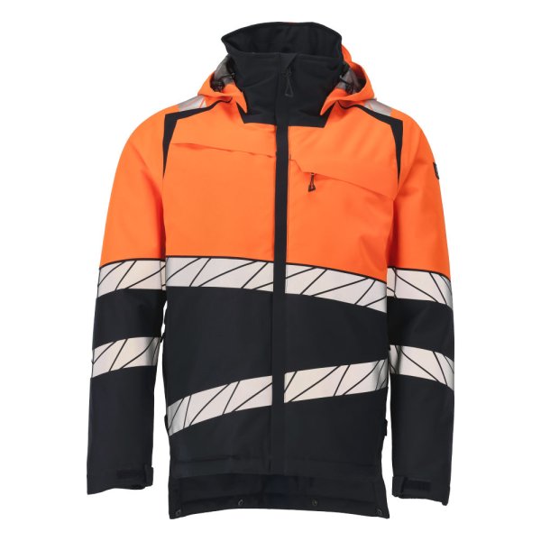 Zoom bild av Vinterjacka, svart/orange
