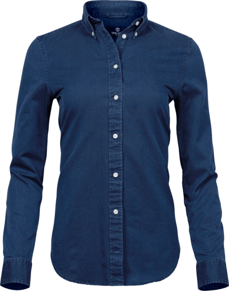 Zoom bild av Women's Casual Twill Shirt Indigo