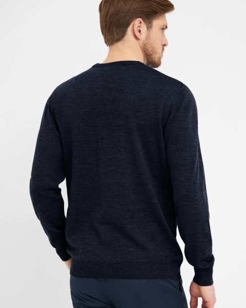 Zoom bild av Milan mens pullover round-neck, navy melange