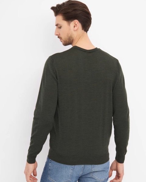 Zoom bild av Milan mens pullover round-neck, olive melange