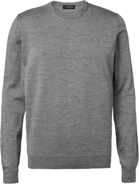 Zoom bild av Milan mens pullover round-neck, stone grey melange
