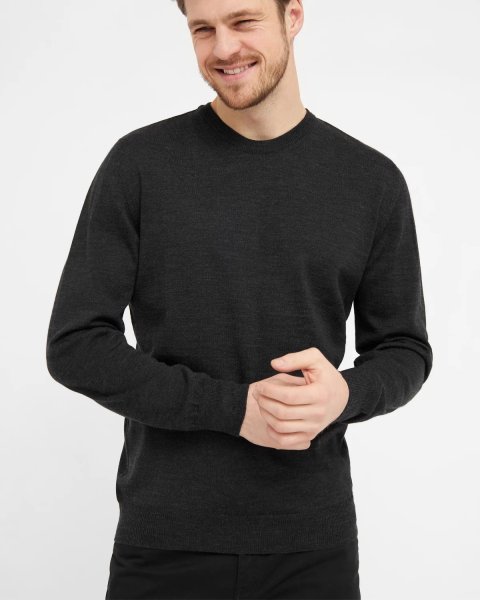 Zoom bild av Milan mens pullover round-neck, charcoale melange