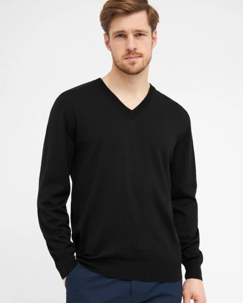 Zoom bild av Milan mens pullover v-neck, black