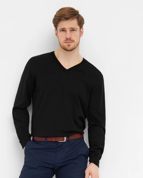 Zoom bild av Milan mens pullover v-neck, black