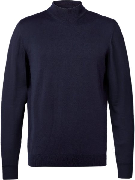 Zoom bild av Milan mens turtle neck pullover, dark navy