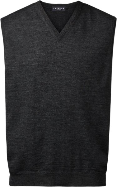 Zoom bild av Milan mens slipover v-neck, charcoale melange