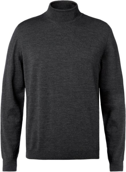 Zoom bild av Milan mens roll neck pullover, charcoale melange