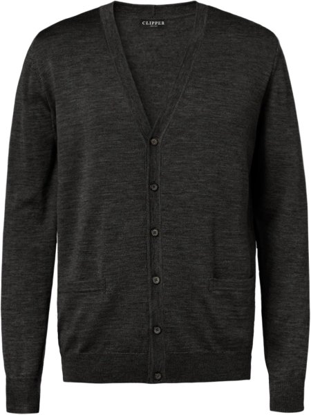 Zoom bild av Milan mens cardigan v-neck, charcoale melange