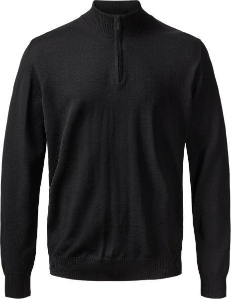 Zoom bild av Milan mens pullover zip-neck, black
