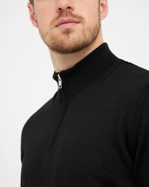 Zoom bild av Milan mens pullover zip-neck, black