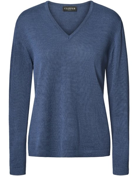Zoom bild av Copenhagen womens pullover v-neck, dusty blue melange