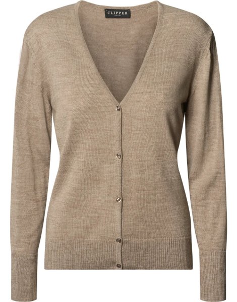 Zoom bild av Copenhagen womens cardigan v-neck, sand melange
