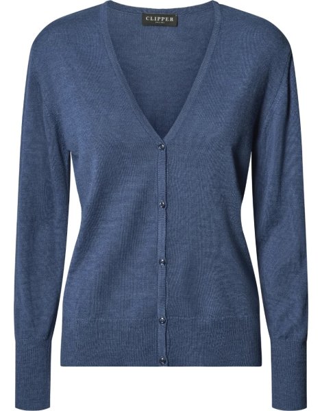 Zoom bild av Copenhagen womens cardigan v-neck, dusty blue melange