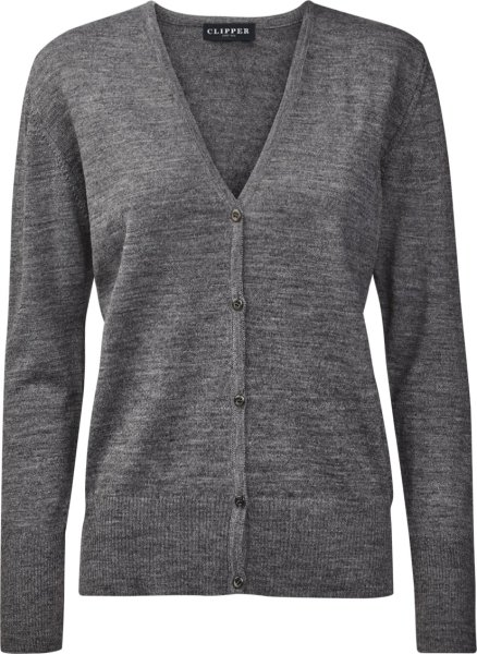 Zoom bild av Copenhagen womens cardigan v-neck, stone grey melange