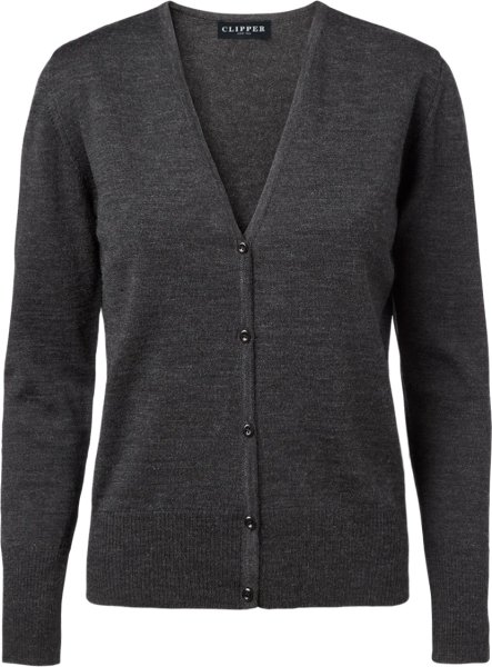 Zoom bild av Copenhagen womens cardigan v-neck, charcoale melange