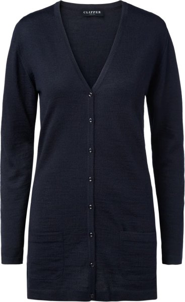Zoom bild av Copenhagen womens long cardigan v-neck, navy