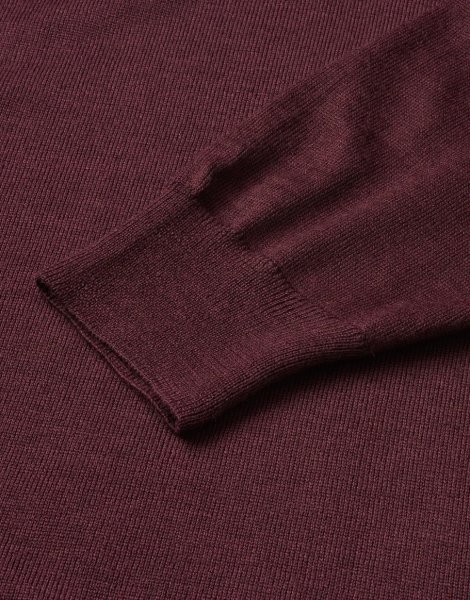 Zoom bild av Copenhagen mens pullover v-neck, burgundy melange
