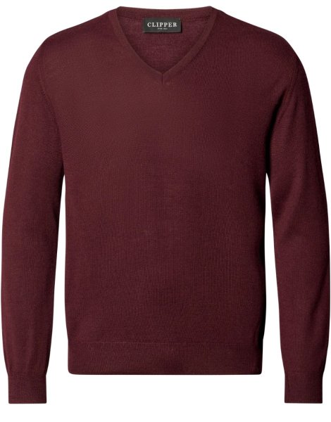 Zoom bild av Copenhagen mens pullover v-neck, burgundy melange