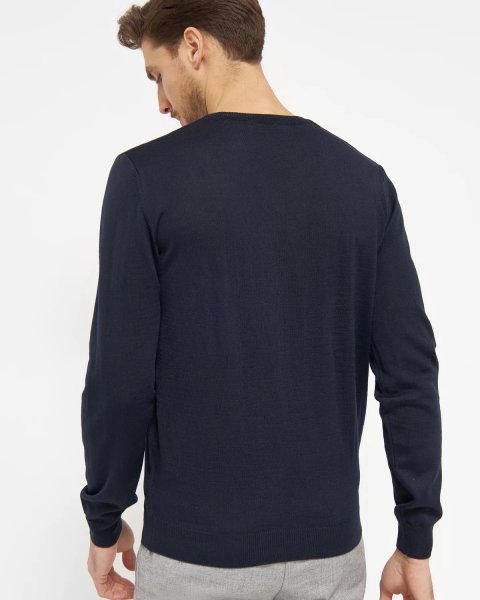 Zoom bild av Copenhagen mens pullover v-neck slimfit, navy