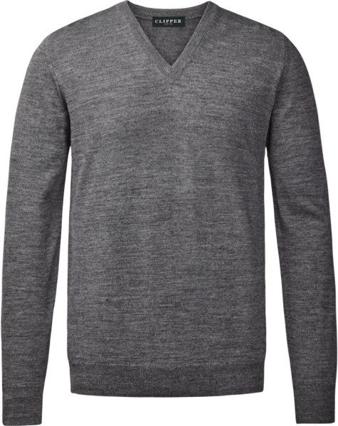 Zoom bild av Copenhagen mens pullover v-neck slimfit, stone grey melange