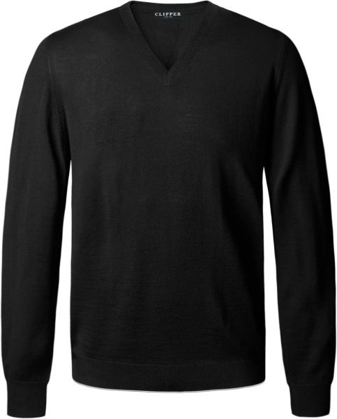 Zoom bild av Copenhagen mens pullover v-neck slimfit, black
