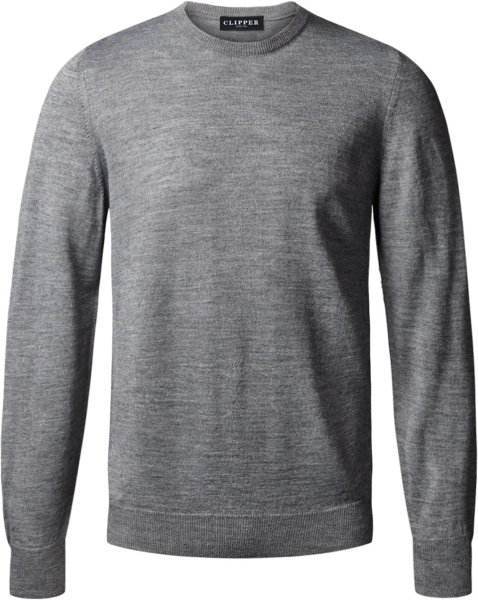 Zoom bild av Copenhagen mens pullover round-neck slimfit, stone grey melange