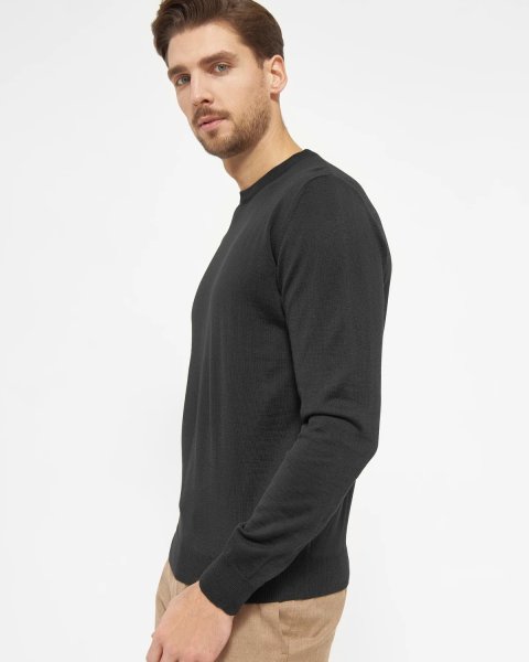 Zoom bild av Copenhagen mens pullover round-neck slimfit, black