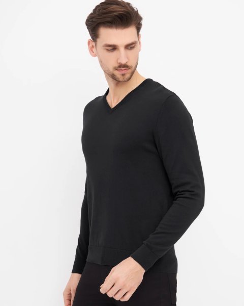 Zoom bild av Stockholm mens pullover v-neck, black