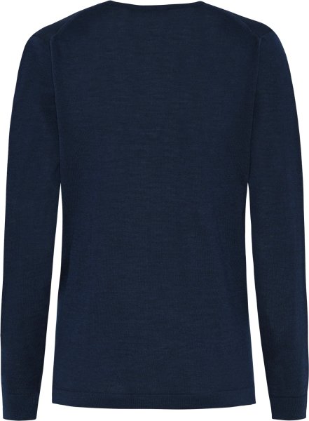 Zoom bild av Berlin womens cardigan v-neck, dark blue melange
