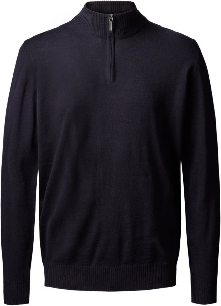 Zoom bild av Copenhagen mens pullover zip-neck, navy