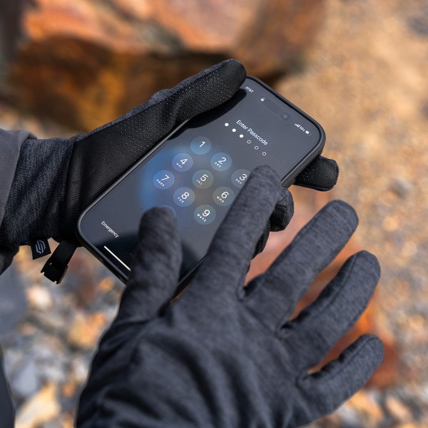 Zoom bild av Treeline Touch-Screen Glove, black heather