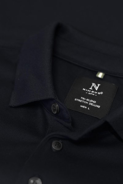 Zoom bild av Tri-blend deluxe polo, dark navy