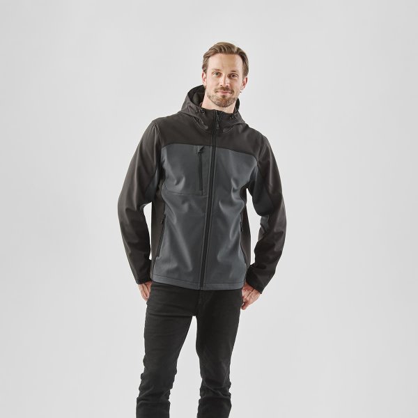 Zoom bild av Men's Cascades Softshell Hoody, dolphin/black