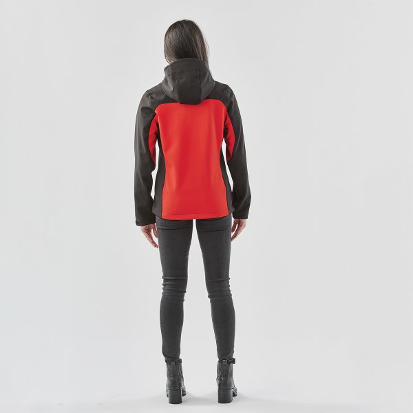 Zoom bild av Women's Cascades Softshell Hoody, red/black