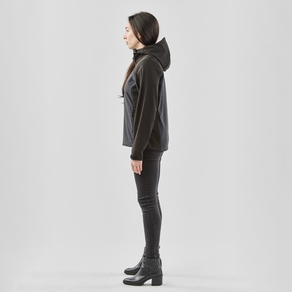 Zoom bild av Women's Cascades Softshell Hoody, dolphin/black