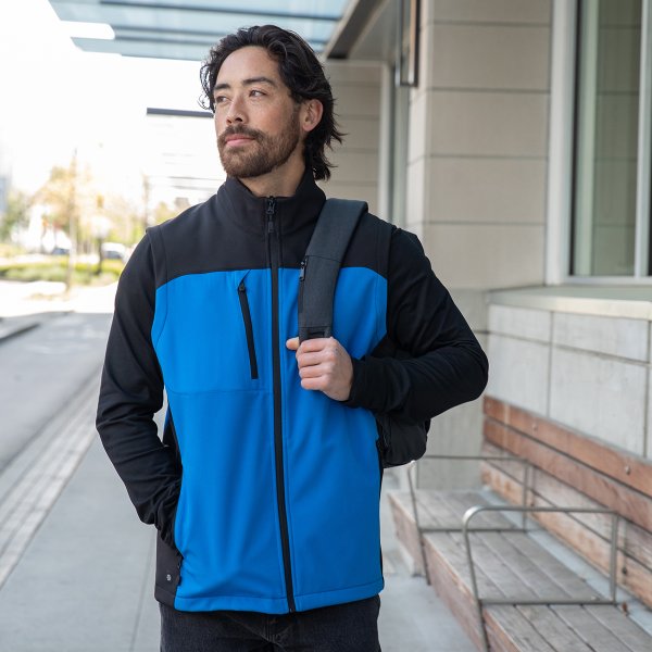 Zoom bild av Men's Cascades Softshell Vest, azur/black