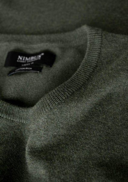 Zoom bild av Woman elegant round neck, olive